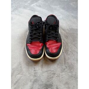 Nike Air Jordan 1 low Men's 13 Alternate Bred Toe‎ White Black Red - 553558-066